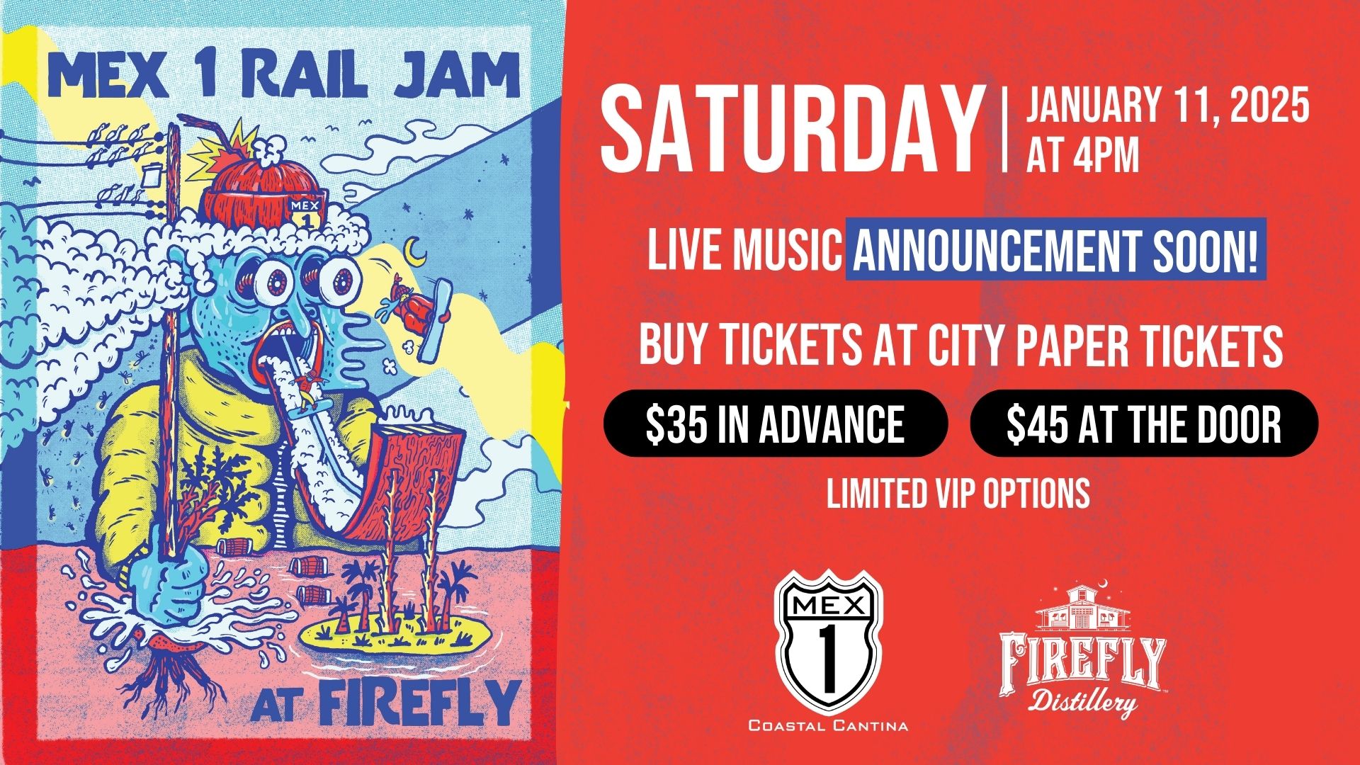 Mex 1 Rail Jam at Firefly Distillery 2025 Tickets Firefly Distillery